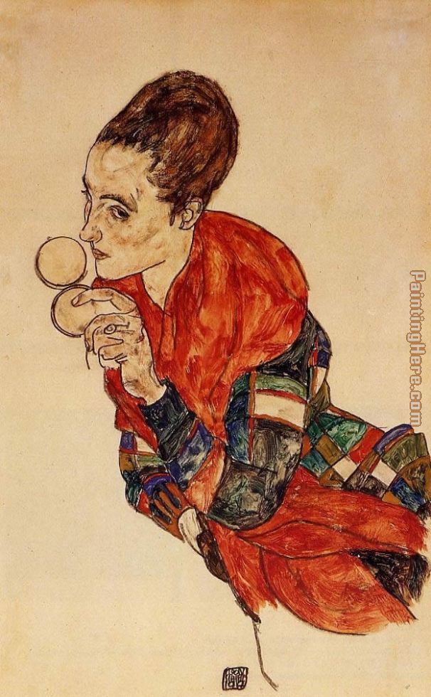 Portrait of the Actress Marge Boerner painting - Egon Schiele Portrait of the Actress Marge Boerner art painting